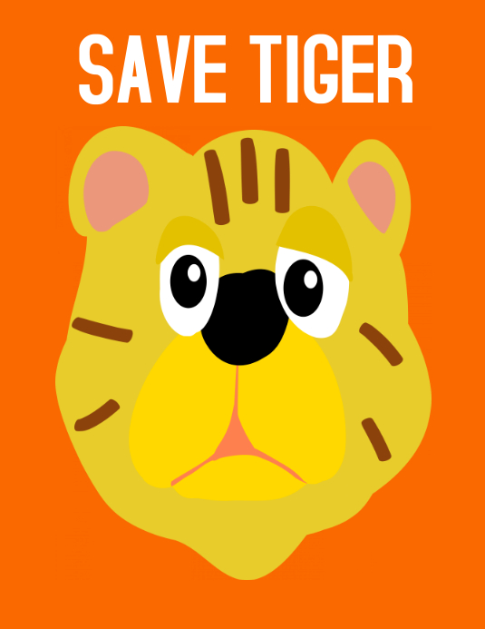 Save Tiger Vorlage Postermywall