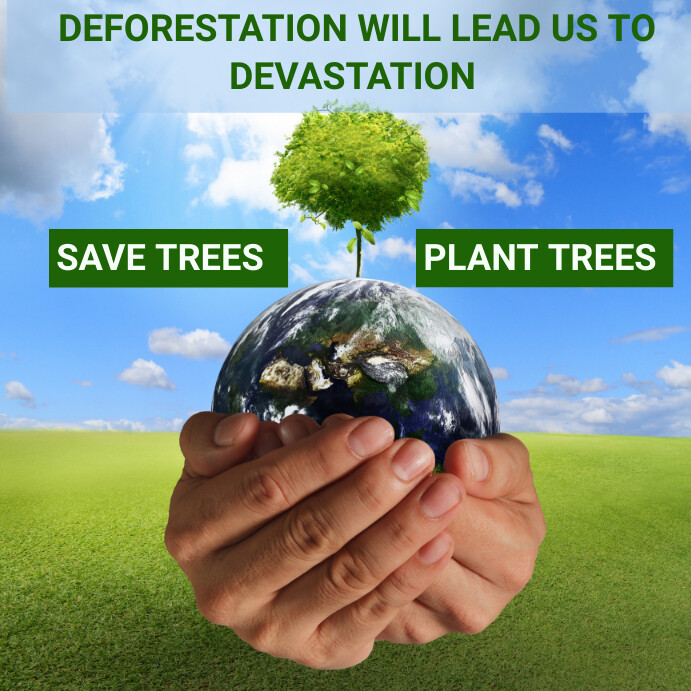 Save trees and plant trees Template | PosterMyWall