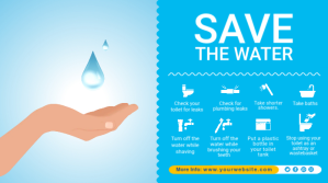 Save Water Twitter Post Design template
