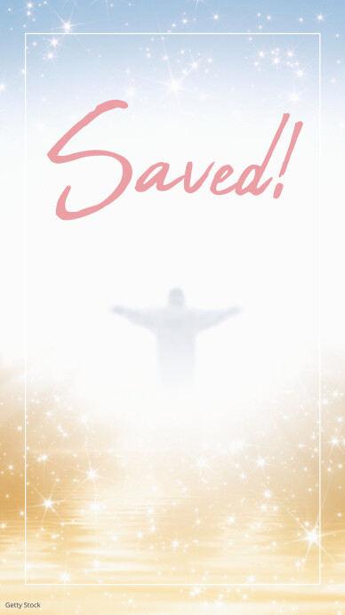 Saved! Phone Wallpaper, Background Digital Display (9:16) template