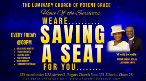 Blue Saving Seats , worship service , church  , wo YouTube Thumbnail Template