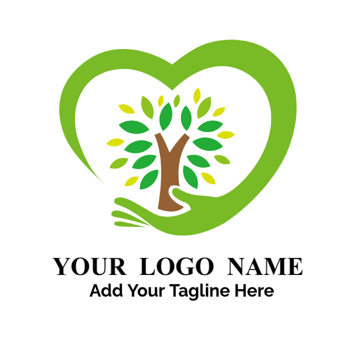 Saving Tree Illustration, Love Logo Tree Slogan, Green Tree Green Flag, Flag, Leaf Logo 徽标 template