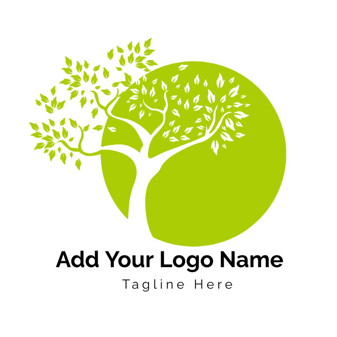 Save Tree Typography Modèle Saving Tree Illustration Logo | PosterMyWall