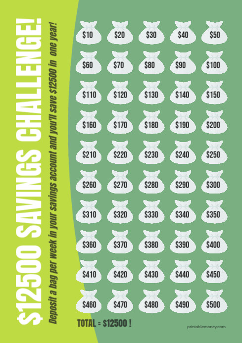 Saving Task Templates Savings challenge budget saving template | PosterMyWall