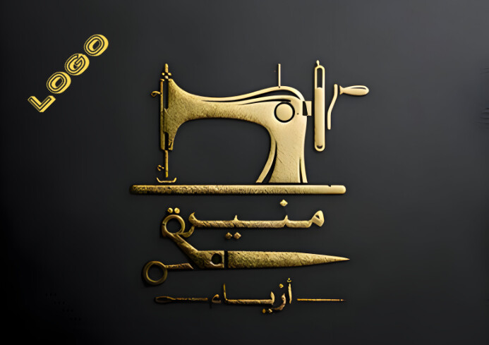 Sawing machine logo A4 template