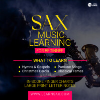 Sort Saxophone Music Learning Сообщение Instagram Template