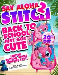Roze Back to School Sale Flyer Template