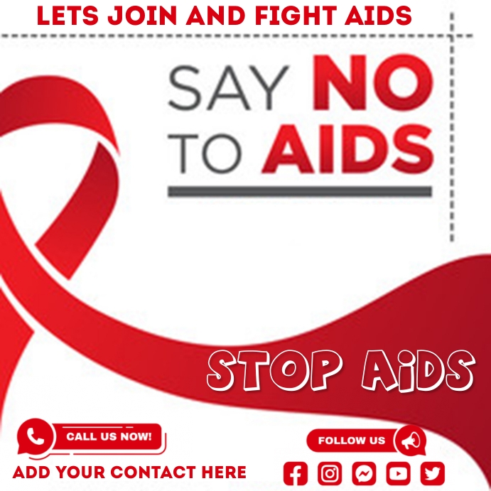 say no to aids Template | PosterMyWall