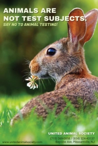 Say No to Animal Testing Awareness Poster template