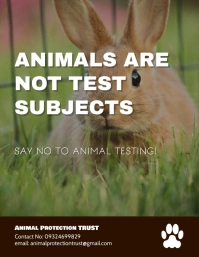 Say No To Animal Testing Poster Template Flyer (Letter pang-US)