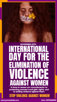 Say No To Violence Against Women Instagram Story template