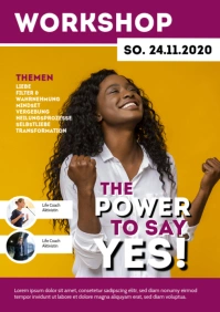 say Yes Power Workshop Spiritual Strong Women A4 template