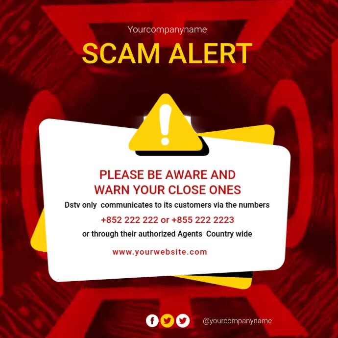 Plantilla de Scam Alert Instagram Video Post | PosterMyWall