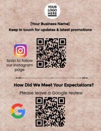 scan facebook and google review Flyer (US Letter) template