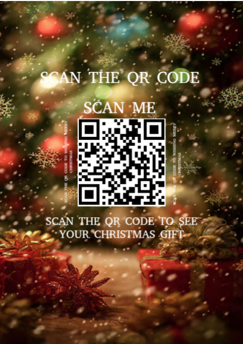 Black Christmas Qr Code Gift A2 Template | PosterMyWall
