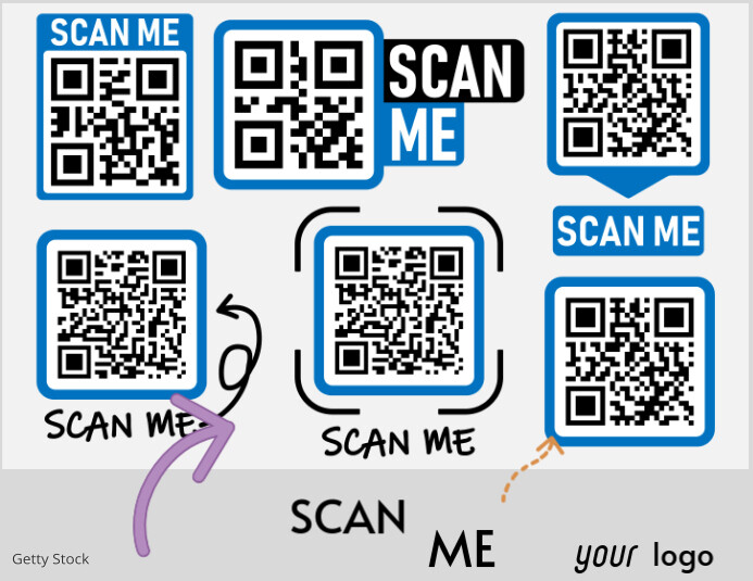 scan me Flyer (US Letter) template