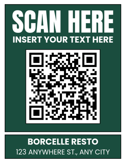 Scan Me Here Qr Code Flyer (us Letter) template