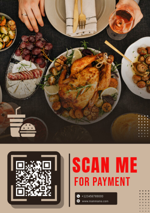 Scan qr code A4 template