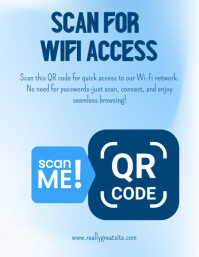 Scan Qr Code Flyer (us Letter) template