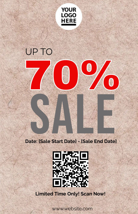 scan qr code for offers Tabloid template