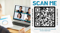 Scan Qr Code For Online Zoom Meeting Digital na Display (16:9) template