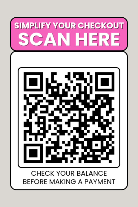 Scan QR code template Poster