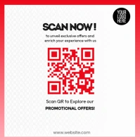 Scan & Save – Editable QR Code Flyer for Promotional Offers Square (1:1) template