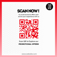 Scan & Save – Editable QR Code Flyer for Promotional Offers Square (1:1) template