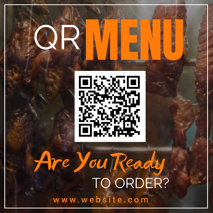 scan the qr code for menu Instagram-Beitrag template