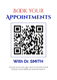 Scan to book your appointments A5 template