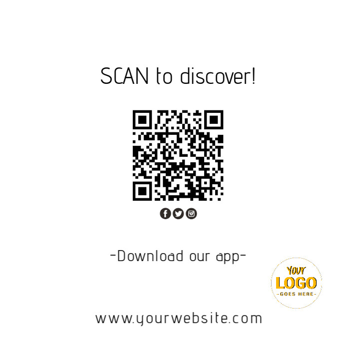 Scan to discover Instagram Post template