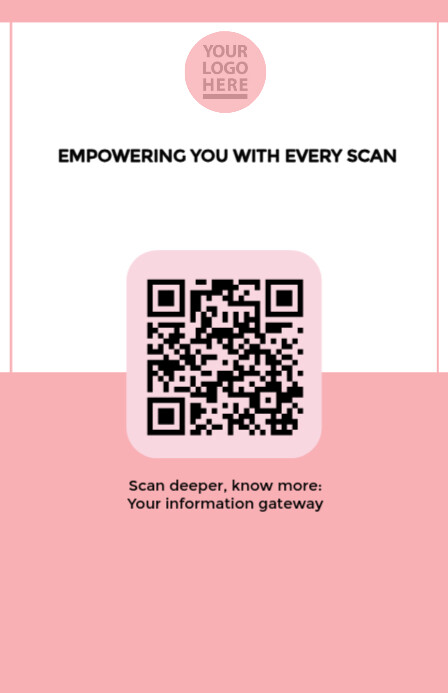 Scan Card Example Modern QR Scan Card Template – Minimalist Info Gateway Design เทมเพลต ...