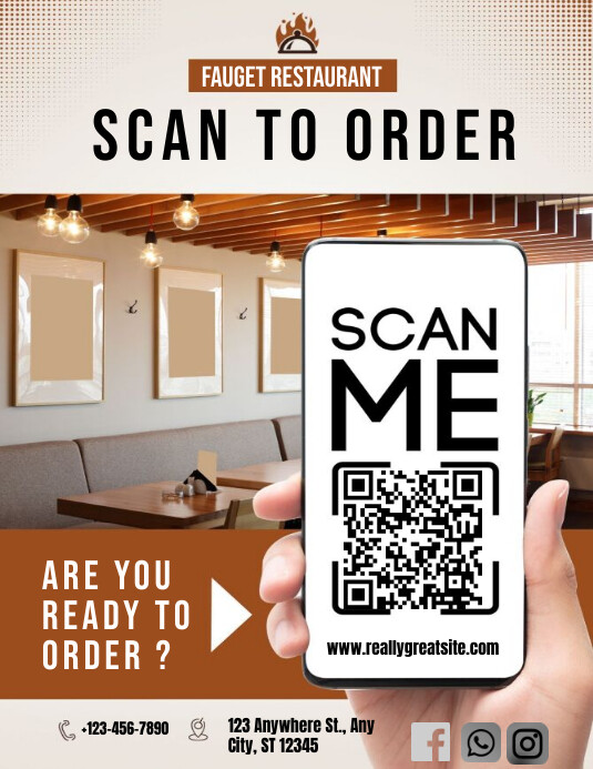 SCAN TO ORDER FLYER Template | PosterMyWall
