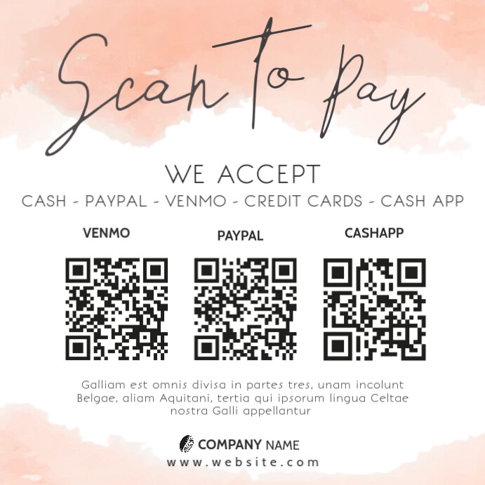 scan to pay advertisement square template PosterMyWall