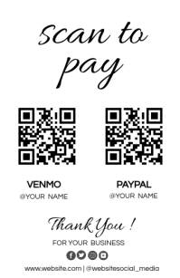 scan to pay Half Page Wide template