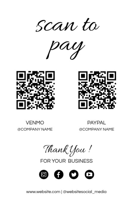 Copy of scan to pay sign half page wide | PosterMyWall