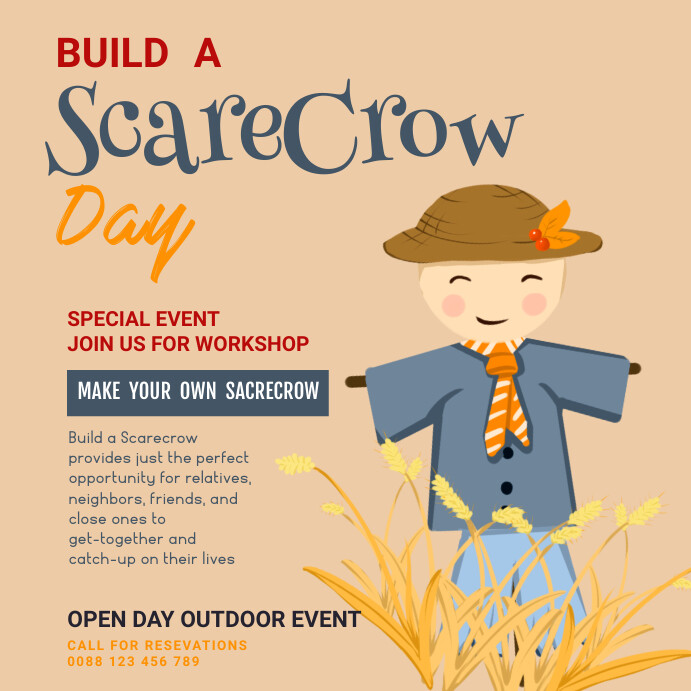 Scarecrow day,event,Halloween Wpis na Instagrama template