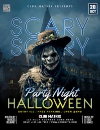 Scary halloween night Flyer (US Letter) template