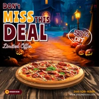 Scary Pizza Ads Instagram-Beitrag template