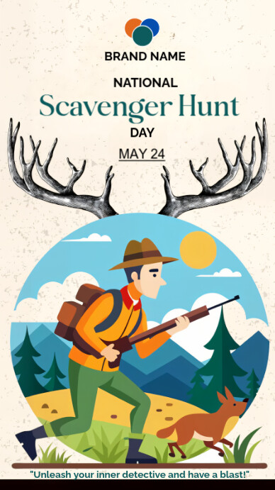 Scavenger hunt day Instagram-Story template