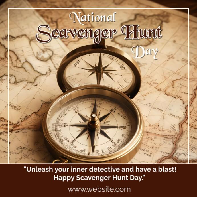 Scavenger hunt day Instagram 帖子 template
