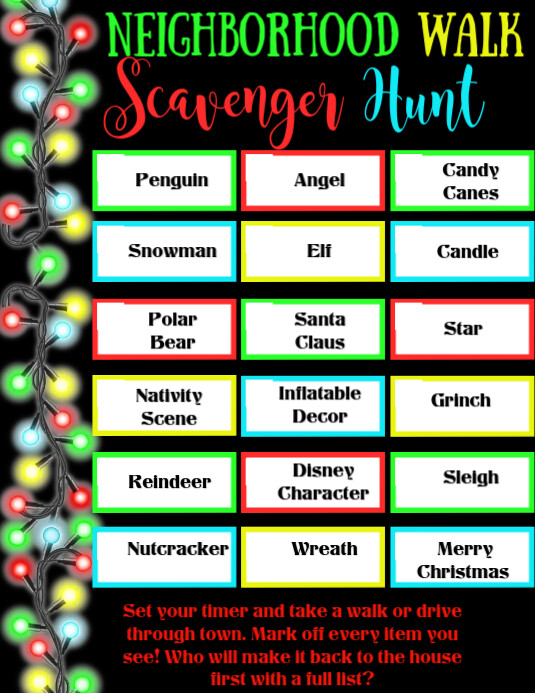 Scavenger Hunt Template PosterMyWall