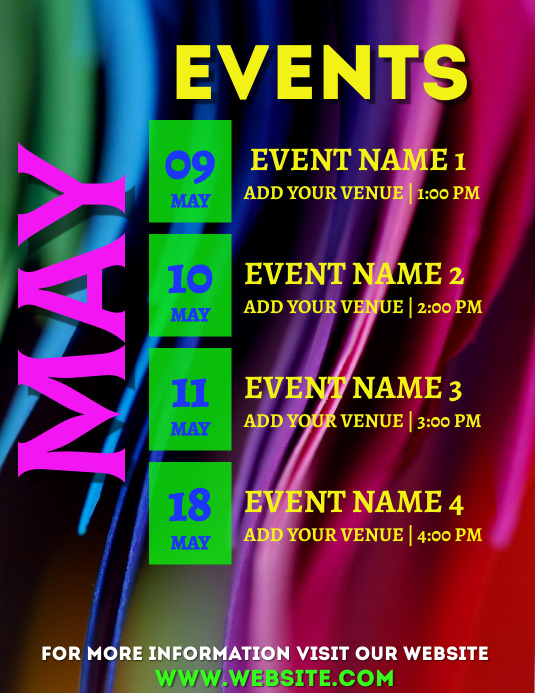 Schedule, festival, events 传单(美国信函) template