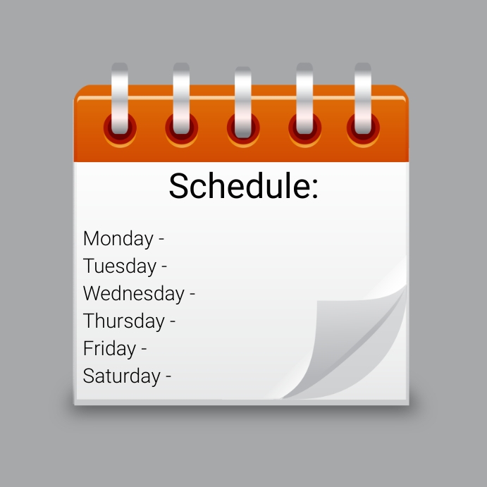 Schedule Template | PosterMyWall