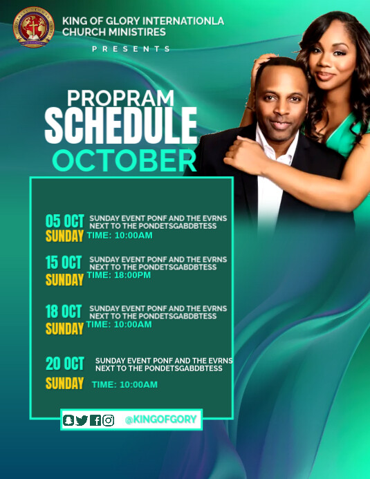 Schedule Flyer (US Letter) template