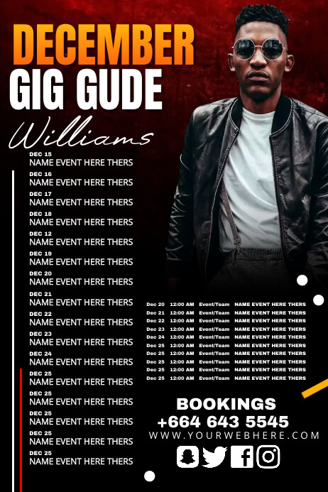 Schedule Template | PosterMyWall