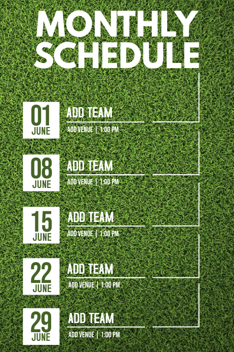 Schedule Template | PosterMyWall