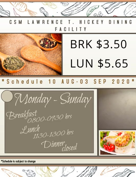 Schedule Flyer (US Letter) template