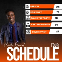 schedule flyer Post Instagram template