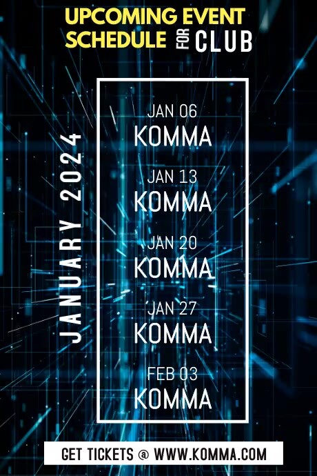 Schedule Poster template